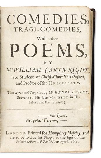 Cartwright, William (1611-1643) Comedies, Tragi-Comedies, with other Poems.